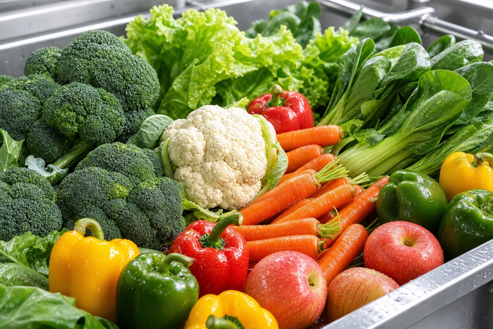 Fresh vegetables and fruit
