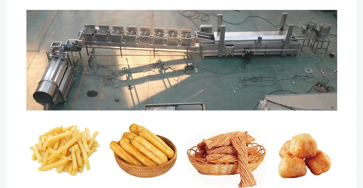 Continuous Fried Food Line food processing equipment
