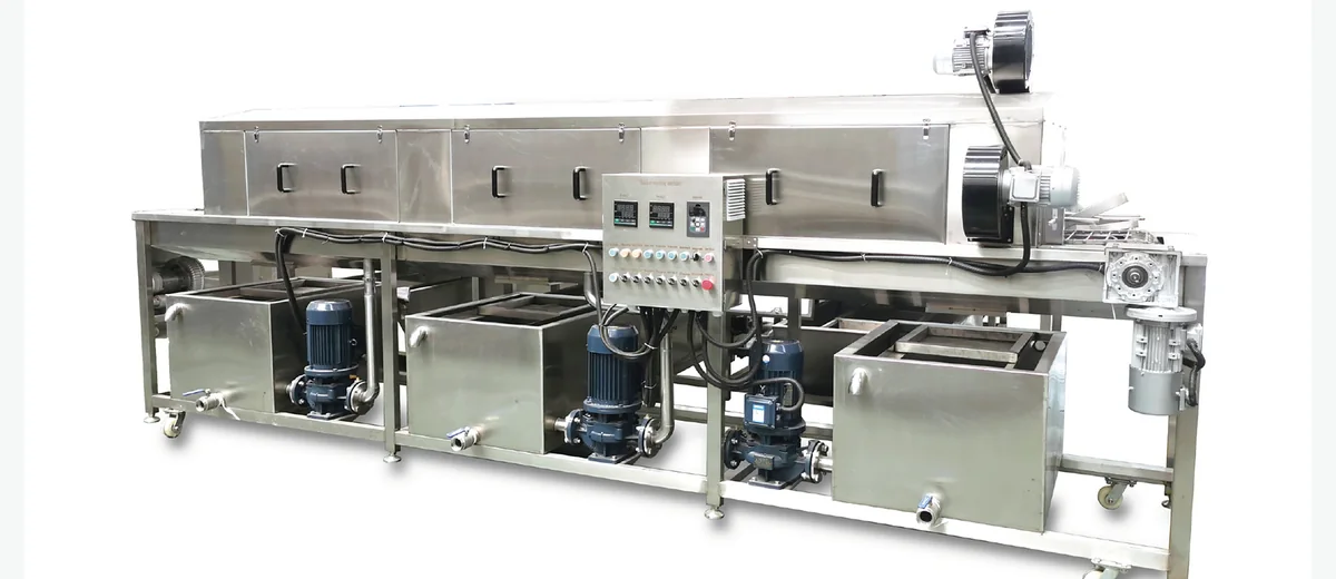 Crate Washing Machine for food processing