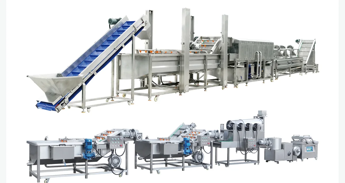 Fruit and vegetable washing line
