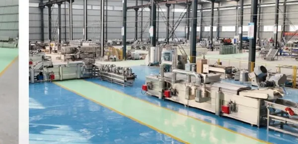 Food processing line staging before project delivery